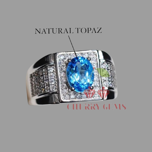 Celestial Glow: Topaz and Diamond Masterpiece