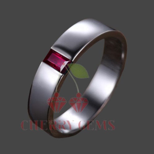 Ruby Radiance: Sleek Band Ring