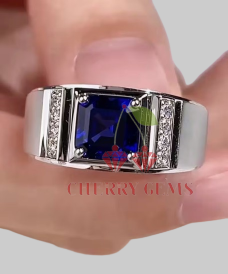 Royal Blue Sapphire Statement Ring