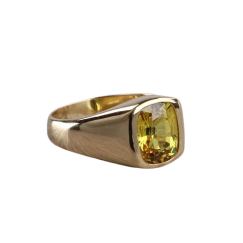 Radiant Yellow Sapphire Gold Ring