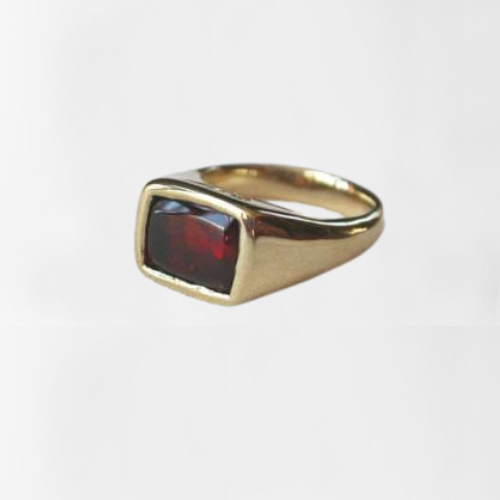 Garnet Signet Ring