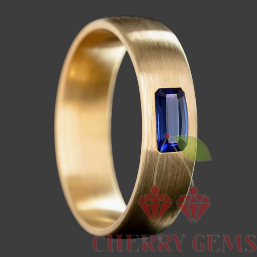 Golden Band of Azure Bliss Blue Sapphire