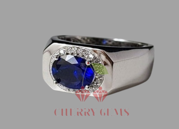 Stunning Oval Sapphire and Diamond Ring