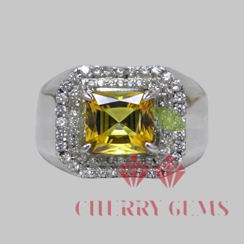 Sunshine Splendor: Yellow Sapphire Statement Ring