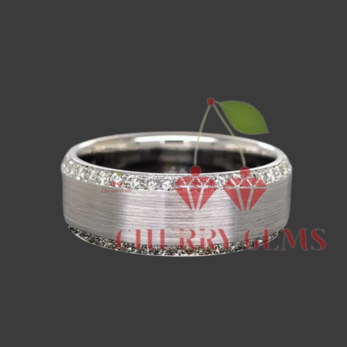 Diamond Beveled Edge Band Ring