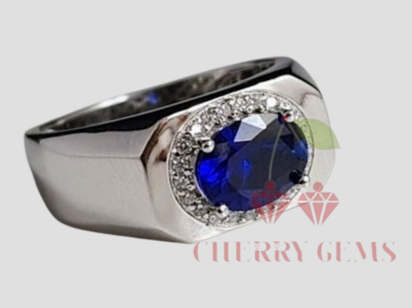 Stunning Oval Sapphire and Diamond Ring