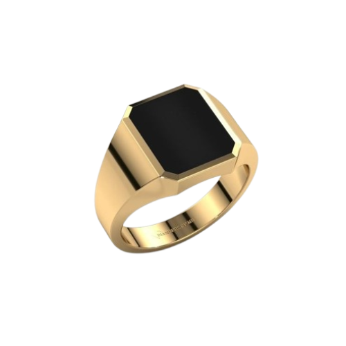 Onyx Majesty Gold Signet Ring