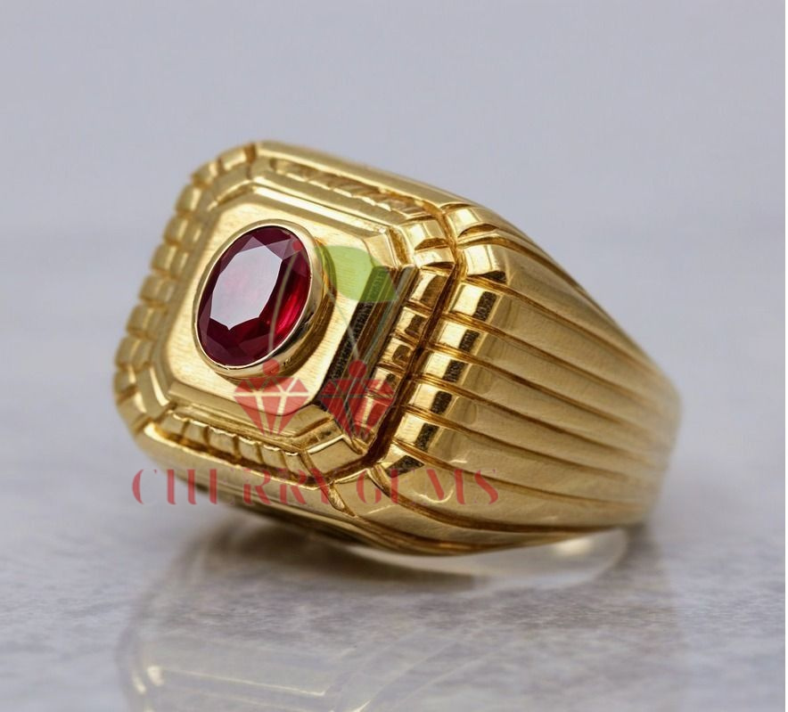 Regal Red Ruby in Gold Majesty