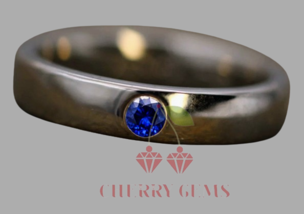 Refined Radiance: Blue Sapphire Ring