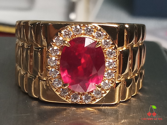 A Ring of Unmatched Beauty with a Fiery Ruby