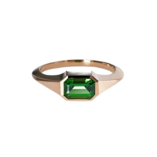 Emerald Elegance Signet Ring