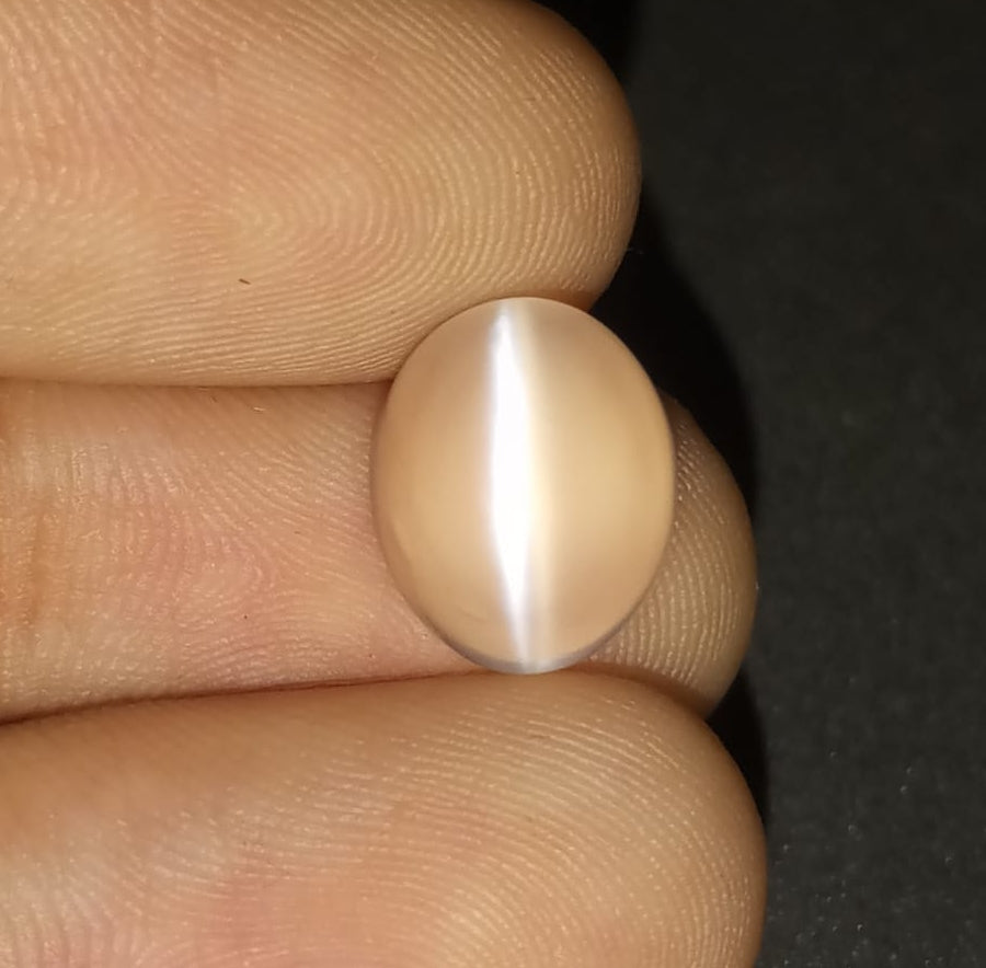 Natural White Moonstone Catseye Gemstone 4.6cts - WMC3 (24)