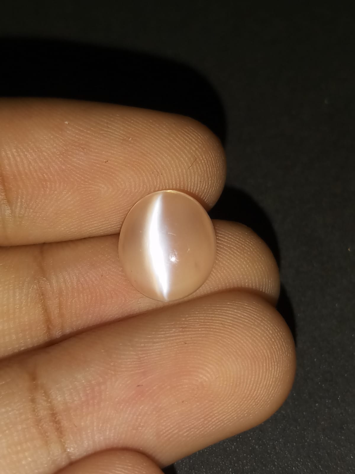 Natural White Moonstone Catseye Gemstone 3.25cts -WMC4 (24)