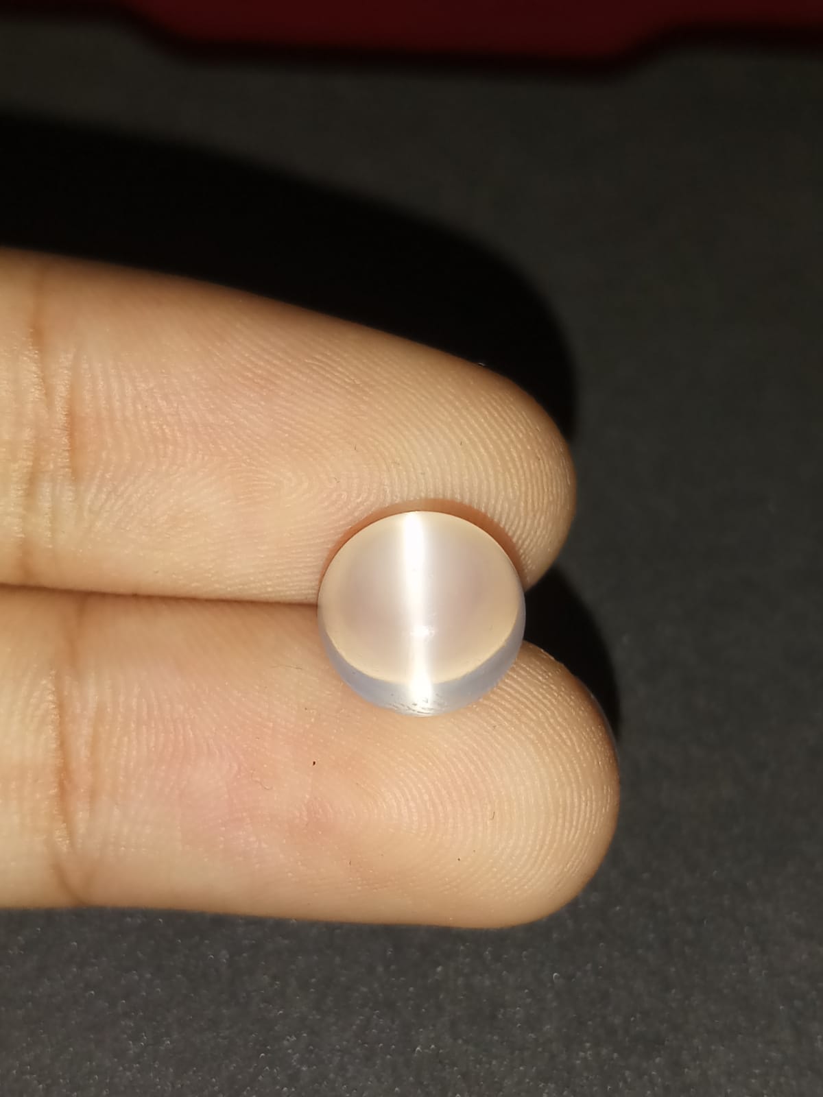 Natural White Moonstone Catseye Gemstone 4cts -WMC6 (24)