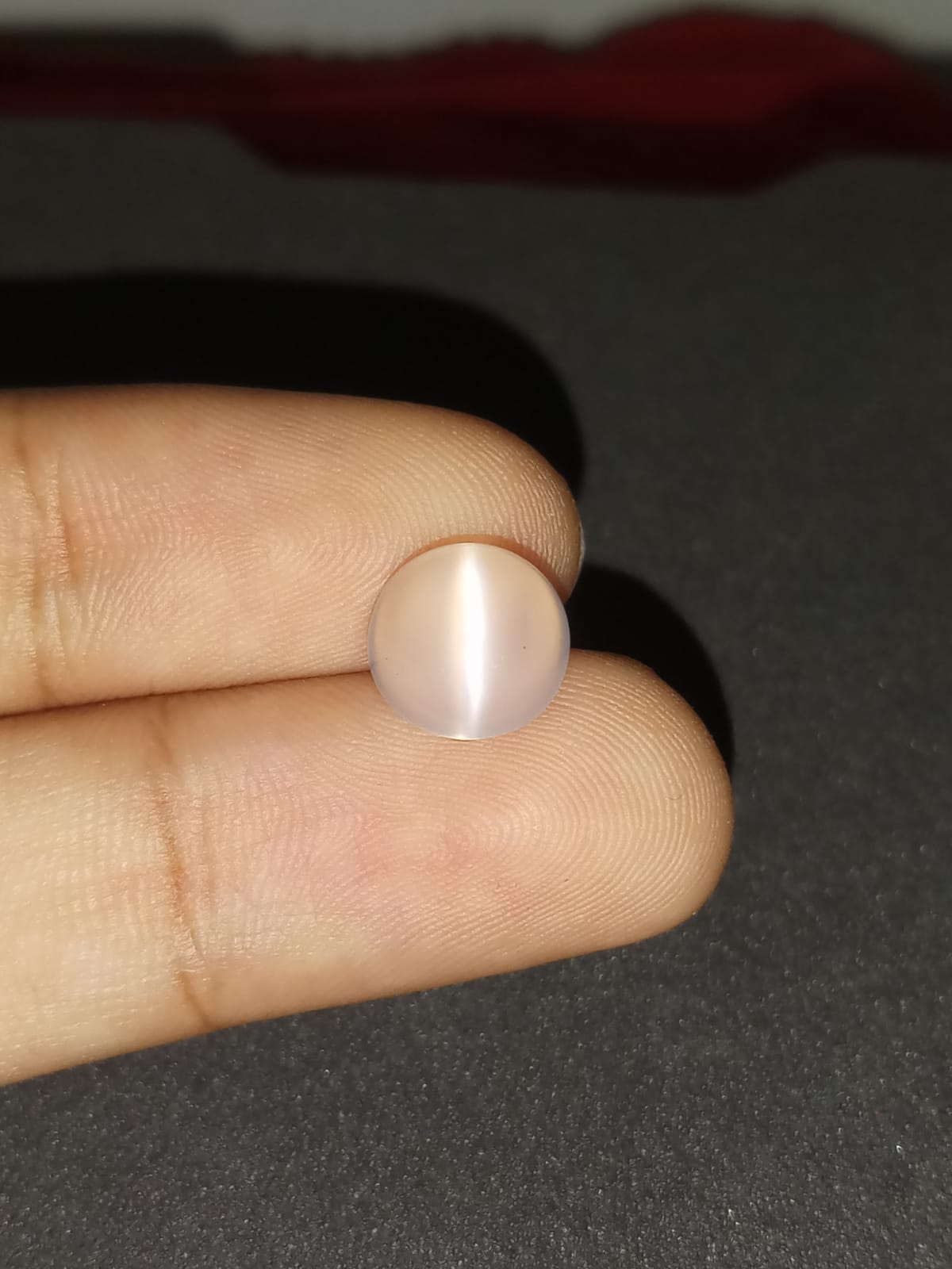 Natural White Moonstone Catseye Gemstone 3.65cts- WMC8 (24)