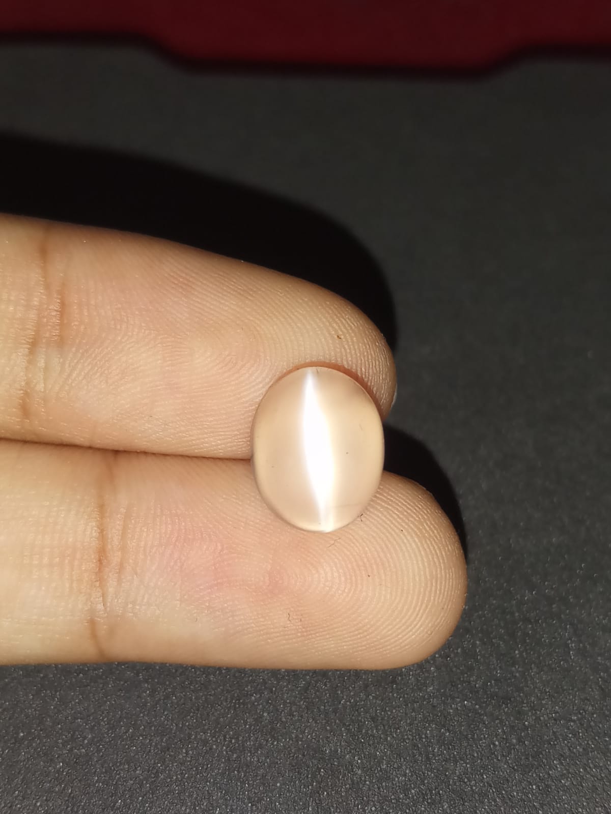 Natural White Moonstone Catseye Gemstone 4.35cts -WMC10 (24)