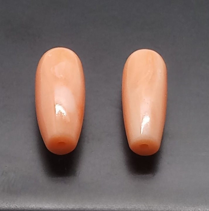 Natural Coral Angel skin Pair: Heavenly Hues 10.7cts CO8 (24)