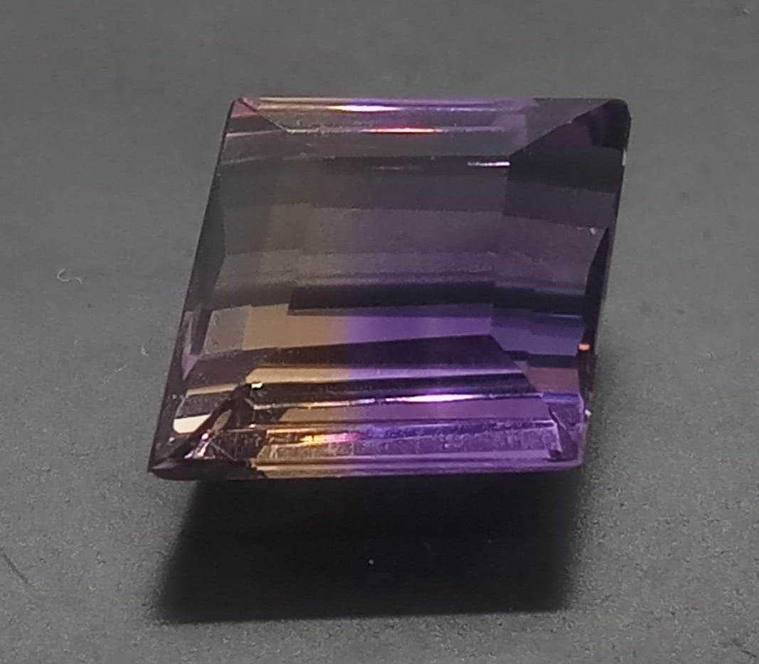 Natural Certified Parallelogram Ametrine: Sunset Lavender 9.02cts- AMET18 (24)