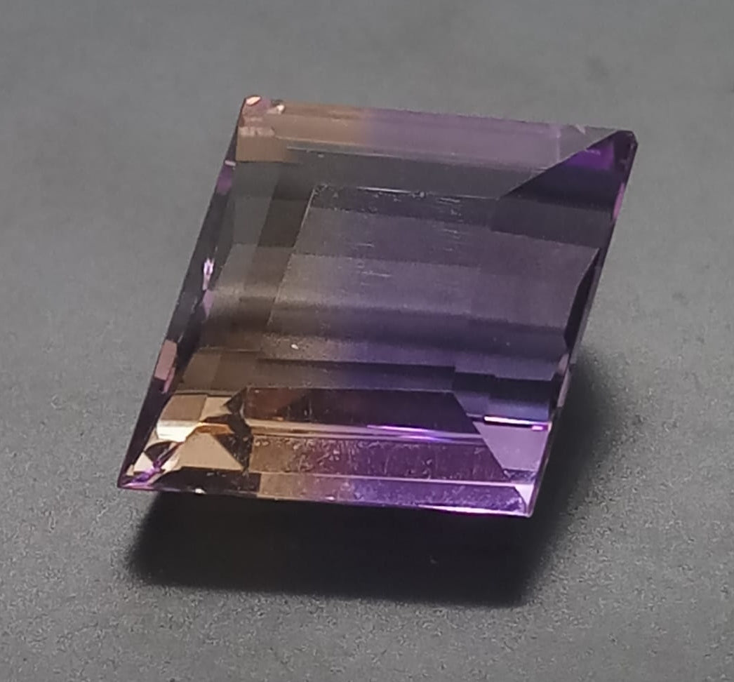 Natural Certified Parallelogram Ametrine: Sunset Lavender 9.02cts- AMET18 (24)