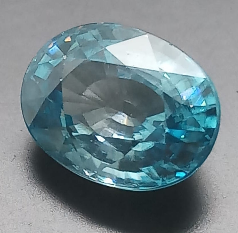 Natural Blue Zircon: Celestial Cerulean 7.05cts- ZR07 (24)