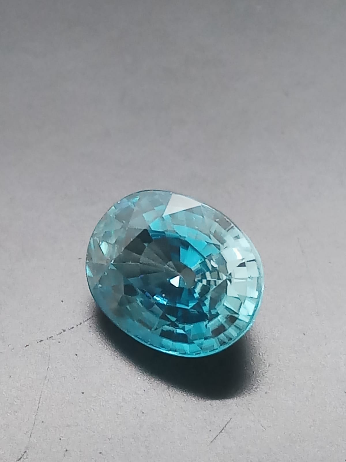 Natural Blue Zircon: Crystal Clear Blue 5.3cts-ZR08 (24)