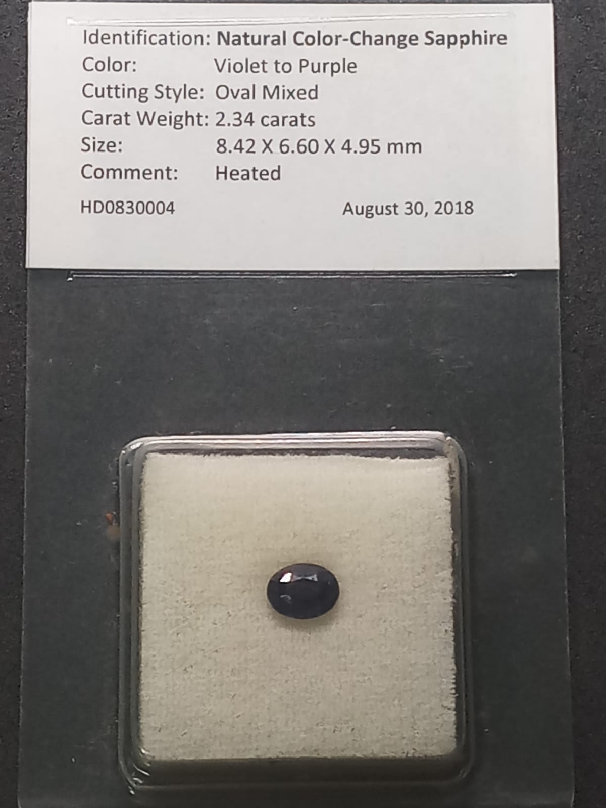 Natural Certified Sapphire 2.34cts- SA14 (24)