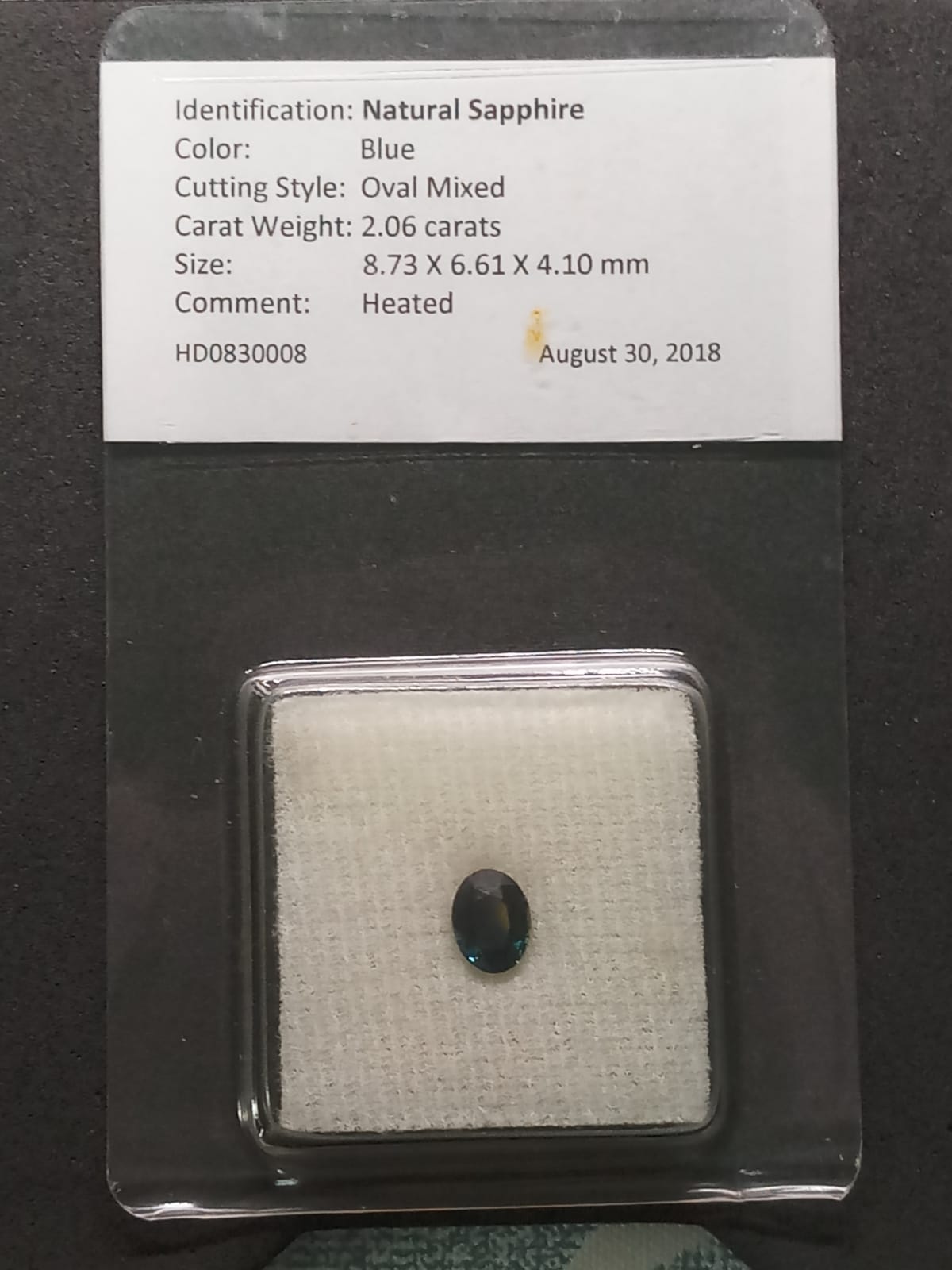 Natural Certified Sapphire: Sapphire Breeze  2.06cts- SA03 (24)