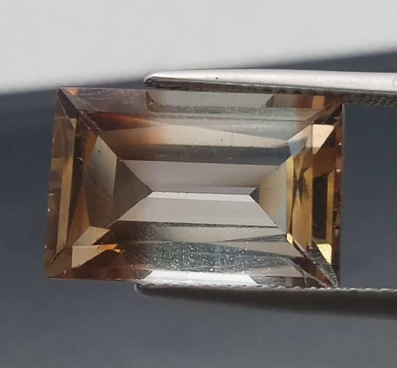 Natural Swiss Lab Certified Rectangle Shaped Bi-Color Topaz 14.12cts- 2BCQ104C9 (24)