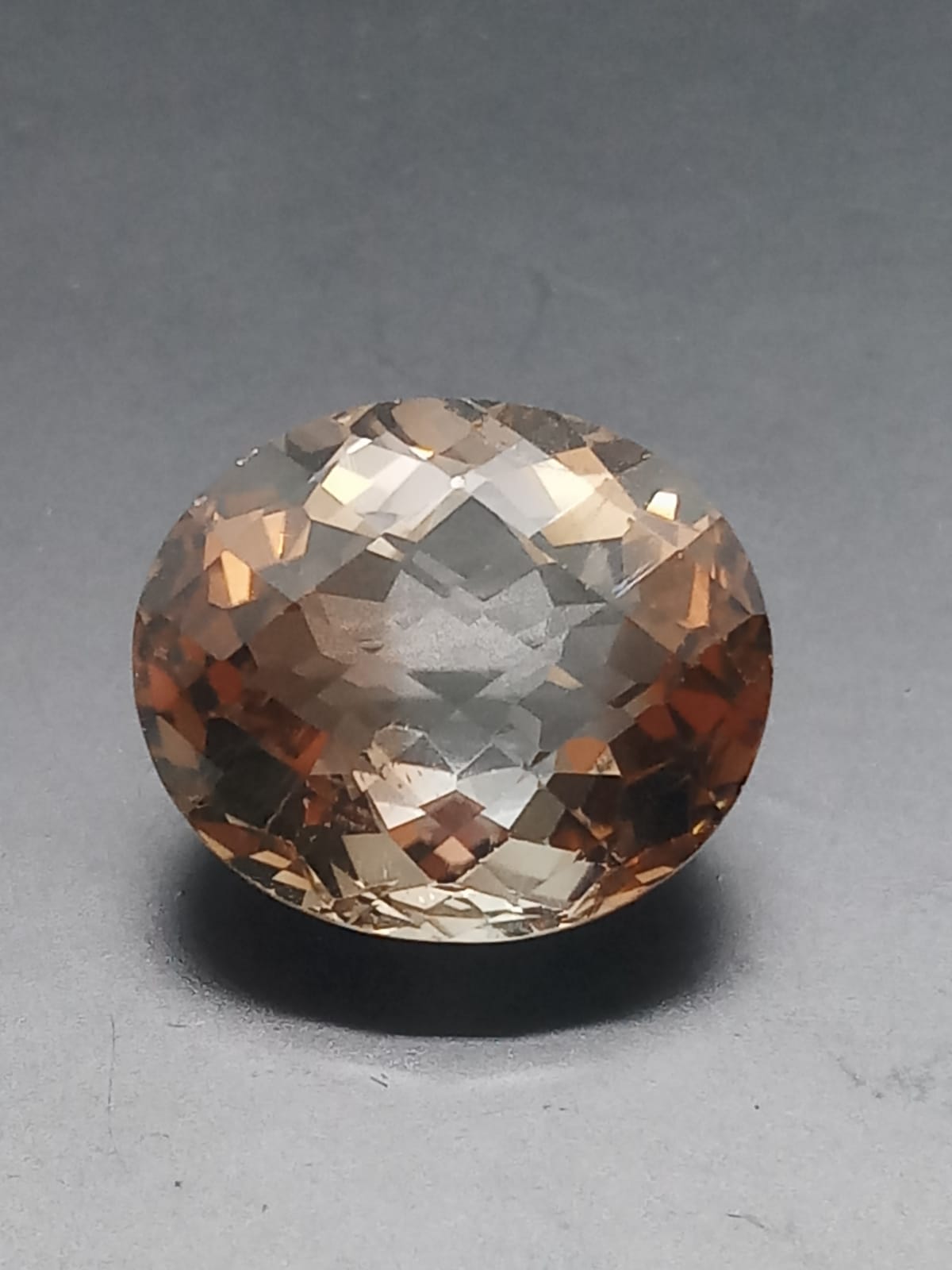 Natural Swiss Lab Certified Oval Shaped Bi-Color Topaz 12.52cts- 2BCQ103C8