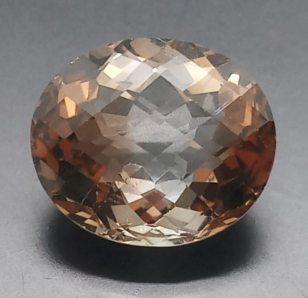 Natural Swiss Lab Certified Oval Shaped Bi-Color Topaz 12.52cts- 2BCQ103C8