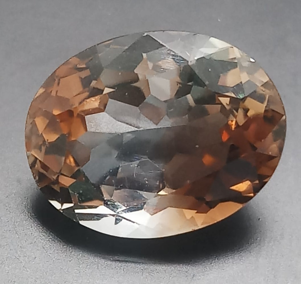 Natural Swiss Lab Certified Oval Shaped Bi-Color Topaz 9.54cts- BCQ100C5