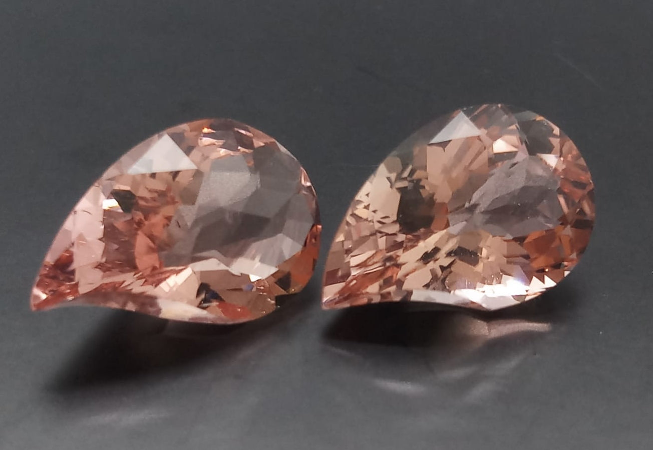 Natural Pair Morganite: Peach Blossom Embrace 9.40cts- MORG2 (24)