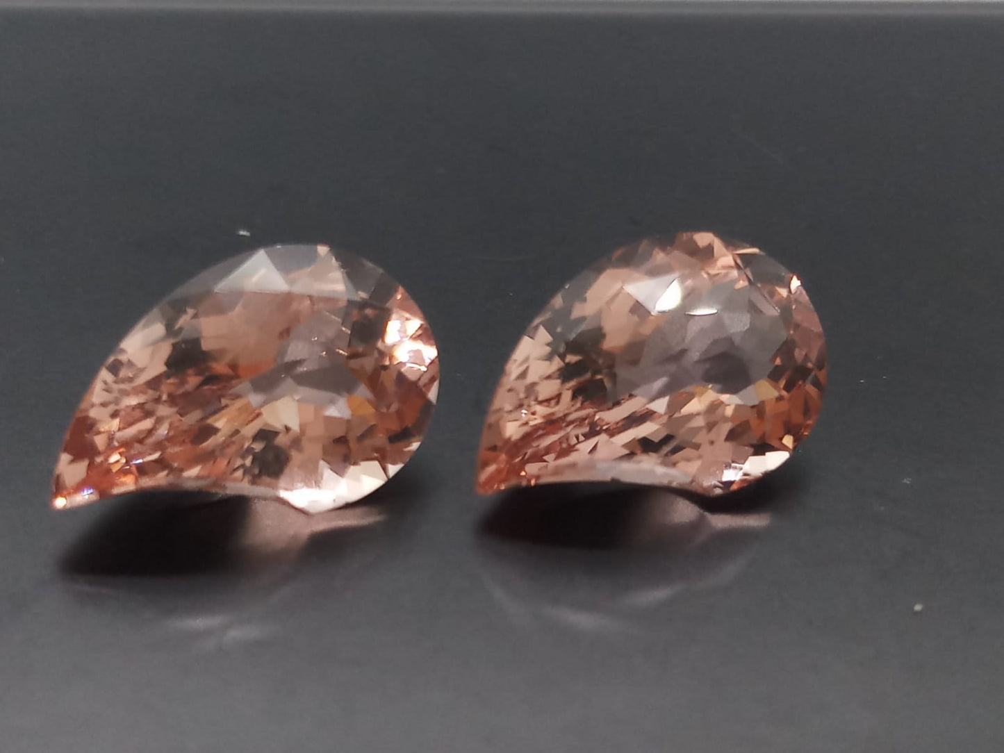 Natural Pair Morganite: Peachy Serenity Harmony 10.25cts- MORG3 (24)