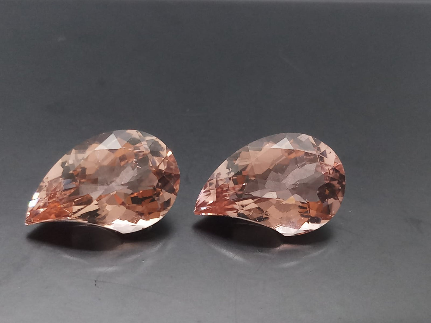 Natural Pair Morganite: Peach Harmony 9.30cts- MORG1 (24)