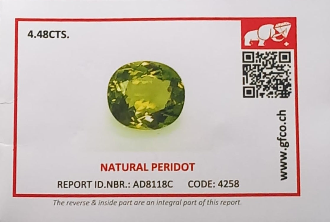 Natural Peridot: Meadow Glow 4.48cts- PR04 (24)