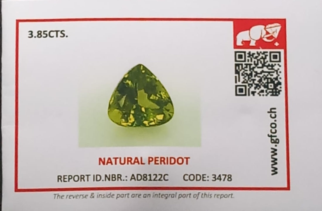 Natural Peridot: Lime Fantasia 3.85cts- PR08 (24)