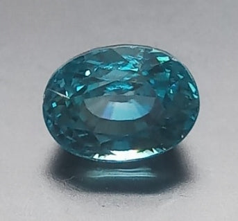 Natural Certified Blue Zircon: Cyan Elegance 6.45cts- ZR24 (24)