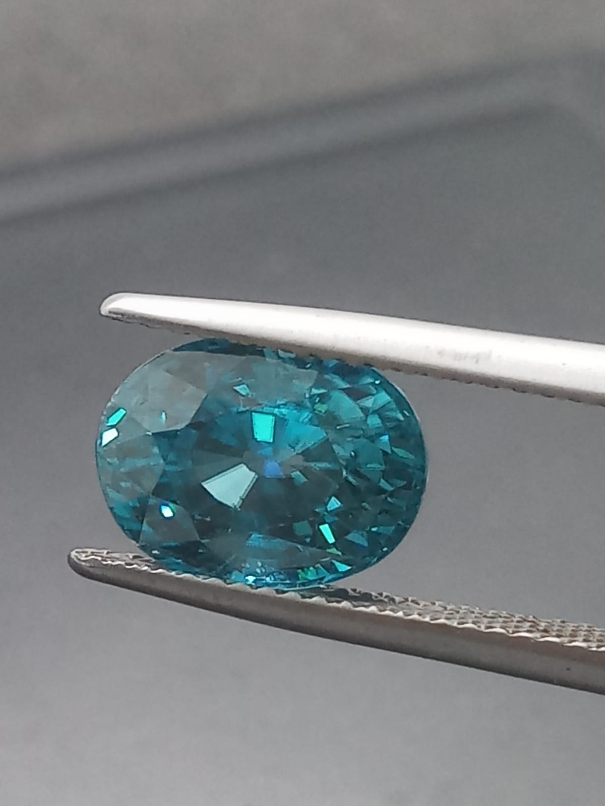 Natural Certified Blue Zircon: Cyan Elegance 6.45cts- ZR24 (24)