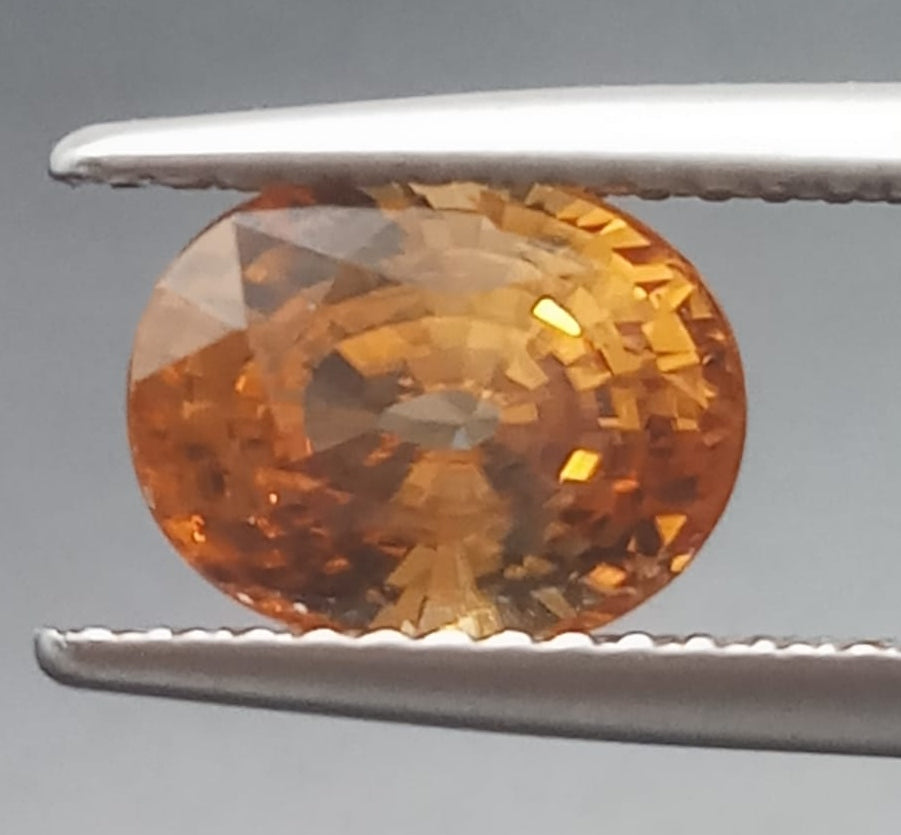 Natural Certified Yellow Zircon: Sunrise Splendor 3.34cts- ZR12 (24)