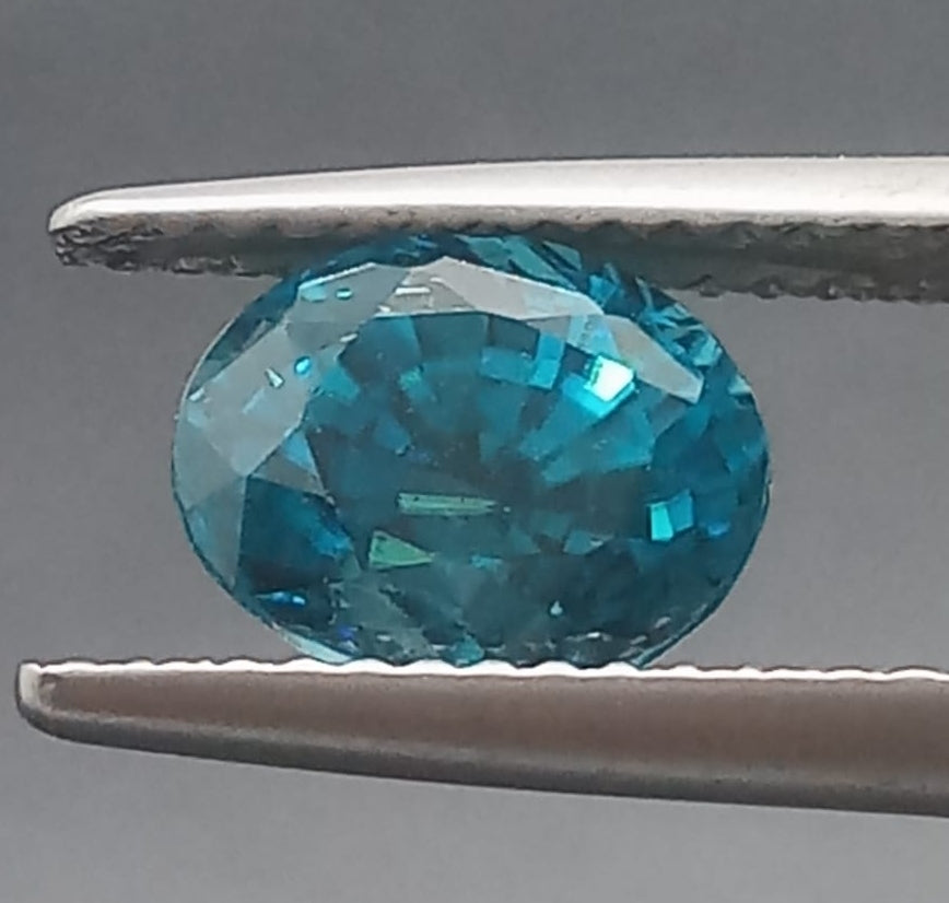 Natural Certified Blue Zircon: Oceanic Gem 5.59cts- ZR15 (24)