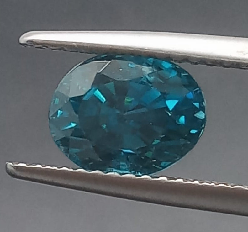 Natural Certified Blue Zircon: Oceanic Gem 5.59cts- ZR15 (24)