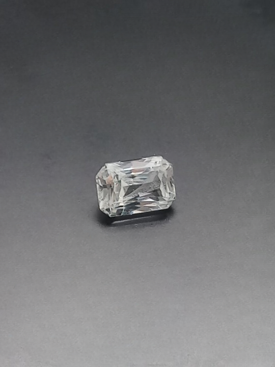 Natural Certified White Sapphire: Sparkling Serenity 1.28cts- WS45