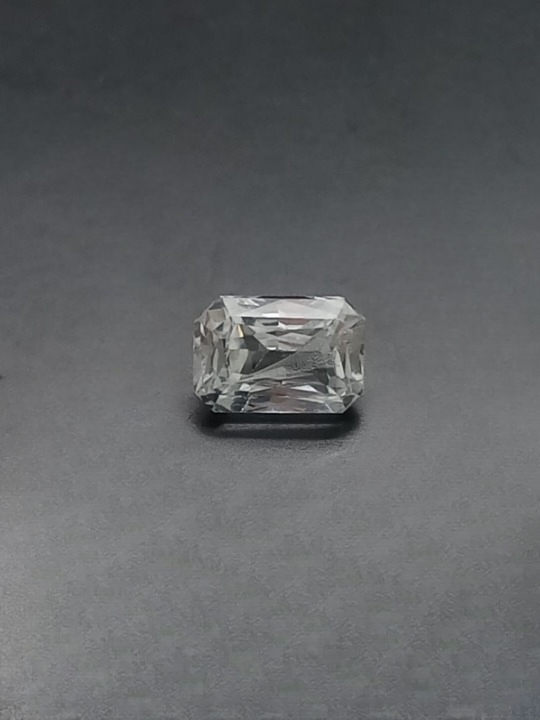 Natural Certified White Sapphire: Sparkling Serenity 1.28cts- WS45