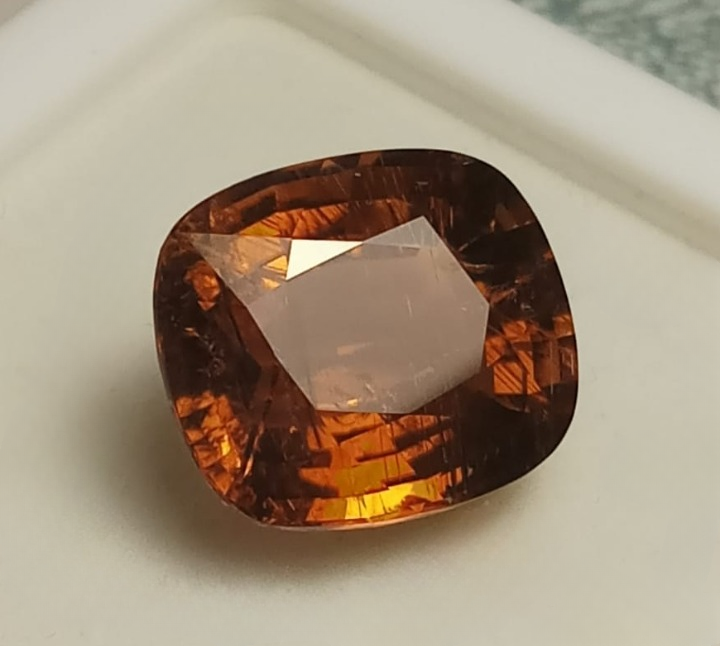 Natural Certified Orange Tourmaline: Beautiful Glow 15.62cts- TOU23 (24)