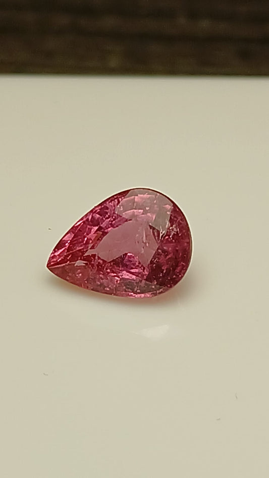 Natural Certified Pear Shaped Tourmaline: HaloTint Jewel 1.91cts- TO03 (24)