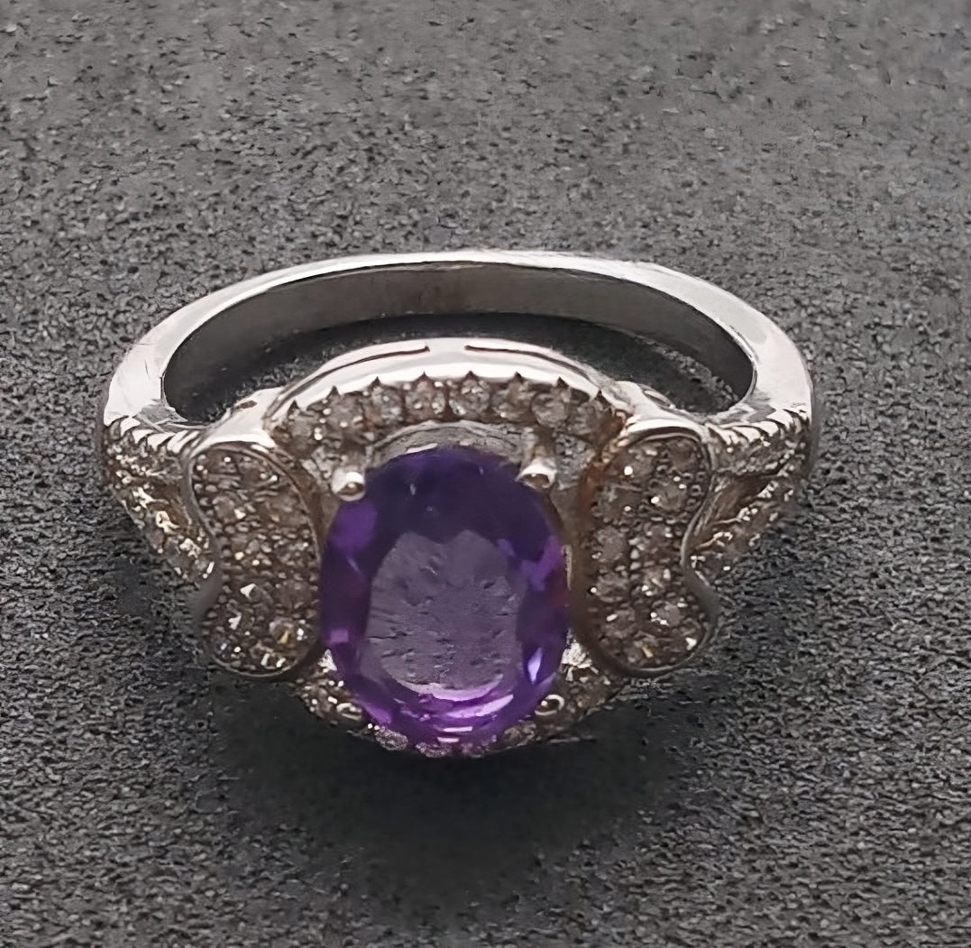 Natural Certified Amethyst (SIZE 8) SR9