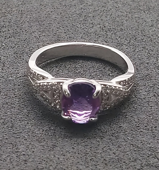 Natural Swiss Lab Certified Amethyst (SIZE 7) SR35