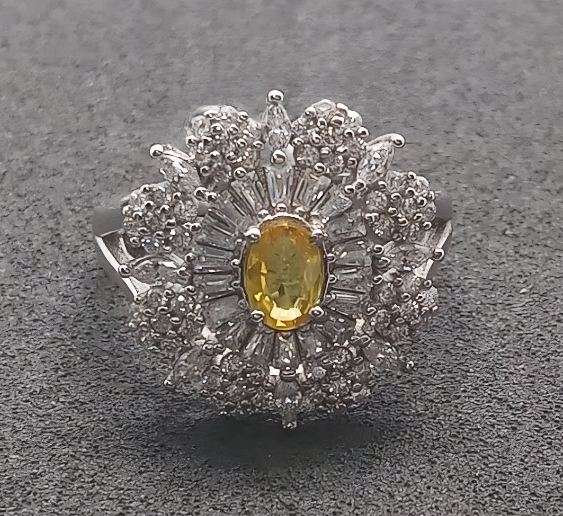 Natural Swiss Lab Certified Yellow Sapphire (Size: 9) SR33