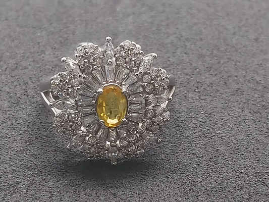 Natural Swiss Lab Certified Yellow Sapphire (Size: 9) SR33