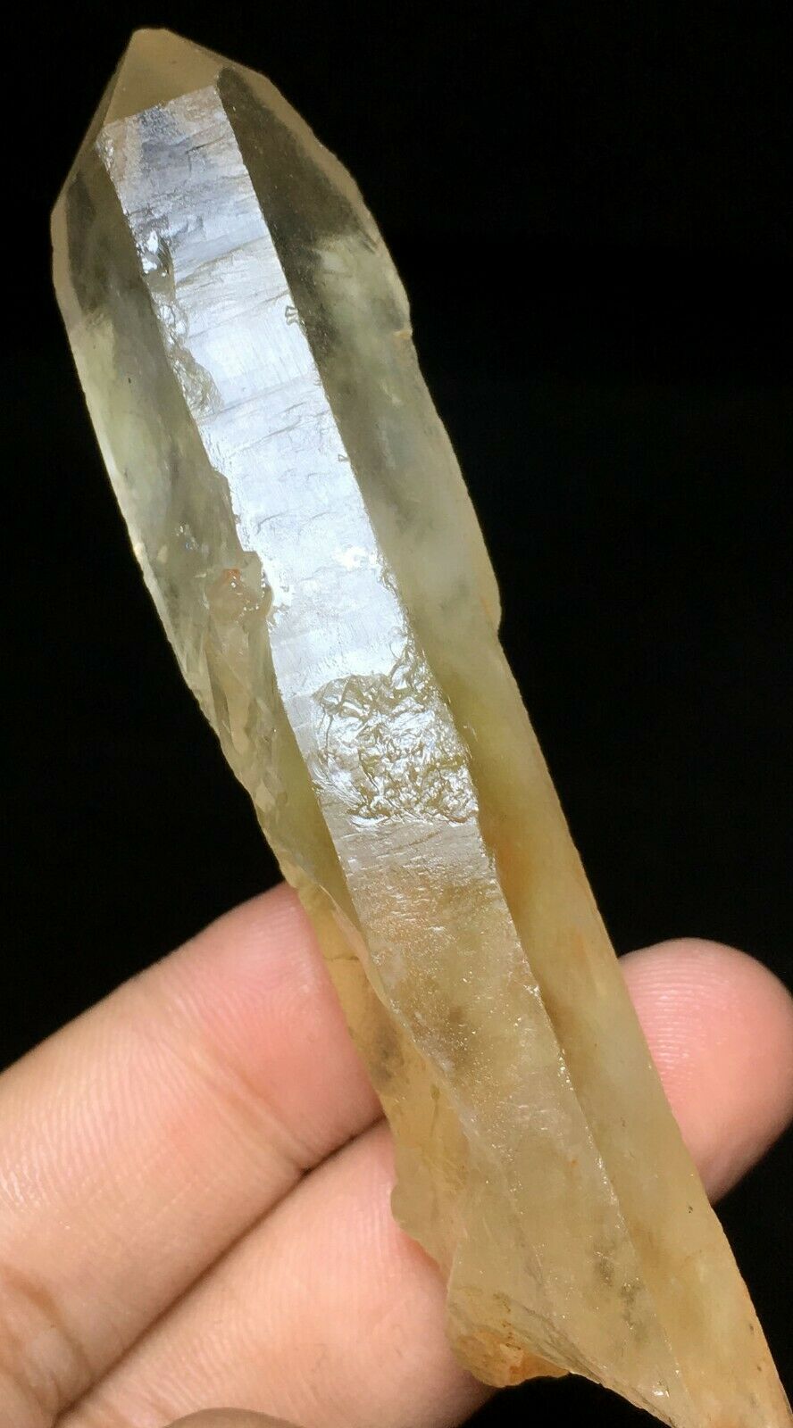 RARE Natural yellow Lemurian citrine Quartz Crystal